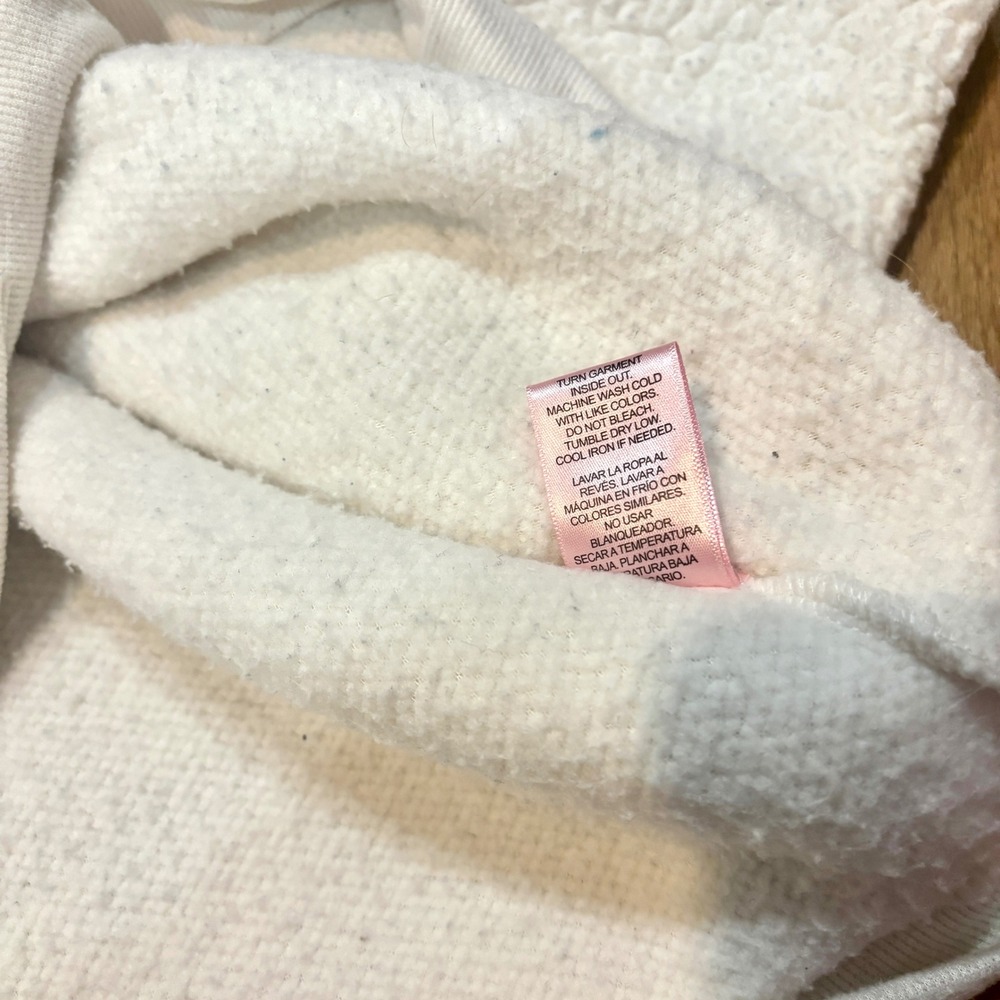 Juicy Couture White Fleece Lounge Matching Set Gold Embroidered Cream Size Small - Picture 5 of 9